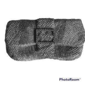 Lord & Taylor Silver Beaded Evening Bag Purse W/Chain Shoulder Strap Formal